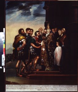 Saint Ambrose and the Emperor Theodosius by Unknown artist