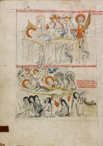 Saint Hedwig on Her Sickbed Surrounded by Saints; The Death of Saint Hedwig and Her Soul Received into Paradise by Unknown artist