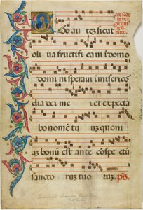 Saint Peter in a Historiated Initial "E" from a Gradual