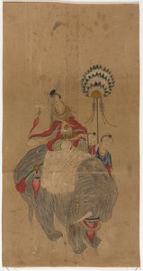 Samantabhadra on an Elephant with Two Attendants