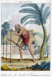 Sandwich Islands priest beating a field by Unknown artist