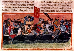 Scene of Naval Battle by Unknown artist