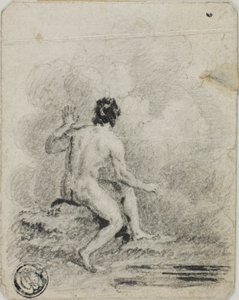 Seated Male Nude by Unknown artist