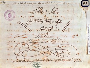 Sheet Music Page for Salve Regina by Domenico Scarlatti by Unknown artist