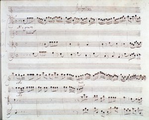 Sheet Music Page for The Coronation of Darius by Giuseppe Aldrovandini by Unknown artist