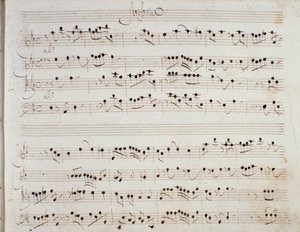 Sheet Music Page for the Opera Mithridate by Unknown artist