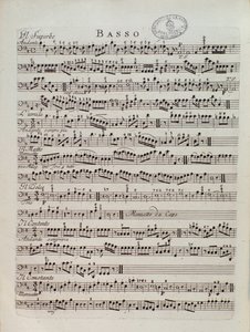 Sheet music page of the Periodic Symphony by Karl Ditters von Dittersdorf by Unknown artist