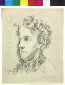 Shoulder strap Picture of a young man by Unknown artist