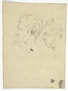 Sketch of Two Men Turning Left by Unknown artist