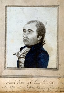 Sketched portrait of Marsh, purser of the Queen Charlotte, c.1794