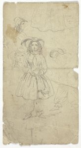 Sketches of Young Girl; Sketches of Banjo Player