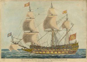 Sovereign of the Seas (1637), after an original by Willem Van de Velde, the Elder by Unknown artist