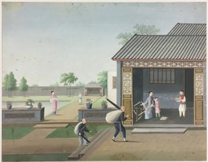 Spinning Cloth, Preparing Tea Leaves, Preparing Silk by Unknown artist