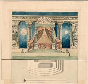 Stage Design, Altar in Egyptian Temple