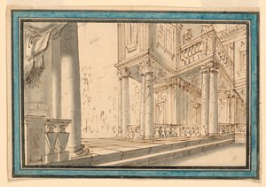 Stage Design: Atrium of a Villa by Unknown artist