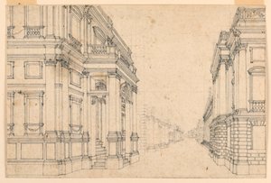 Stage Design: City Street with Palaces by Unknown artist