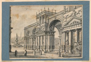 Stage Design, Colonnade and Fountains