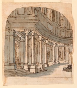Stage Design: Curving Portico by Unknown artist
