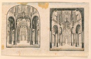 Stage Design: Interior of Palace Halls by Unknown artist