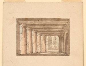 Stage Design, Portico by Unknown artist
