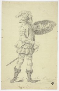 Standing Page with Shield and Sword by Unknown artist