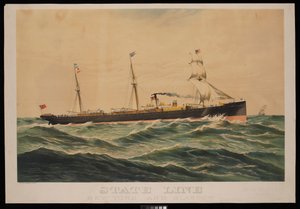 State Line New York and Glasgow, Austin Baldwin & Co General Agents New York by Unknown artist