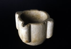 Stone mortar used in pharmacy. 18th century. Museum of Science and Technology, Milan. by Unknown artist