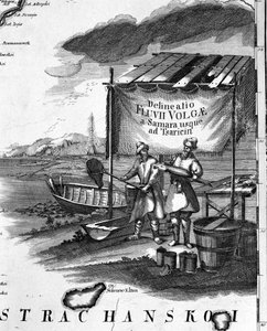 Sturgeon Fishing in the Volga in the 18th Century by Unknown artist