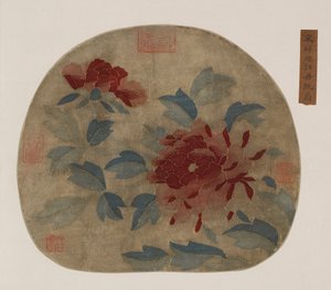 Tapestry: Peonies by Unknown artist