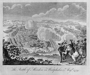 The Battle of Minden in Westphalia