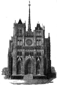 The Cathedral of Amiens in the 19th century by Unknown artist