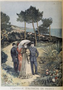 The Emperor of Austria in France (Visit of the Imperial Couple Francis Joseph and Elisabeth of Austria (Sissi) on the French Riviera) - in Le Petite Journal du 19/03/1894 by Unknown artist