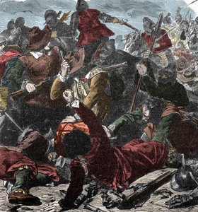 The French Seize Milan - The seat of Milan 1499 by Unknown artist