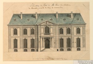 The Front Elevation of a Villa in Benoille