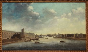 The Grande Galerie du Louvre, with the Porte Neuve, Pont-Neuf, Cite, Tour de Nesle and Quai Malaquais (circa 1640, between 1635 and 1645) by Unknown artist