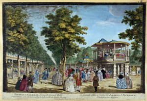 The Grande alley at the entrance of the gardens of Vauxhall