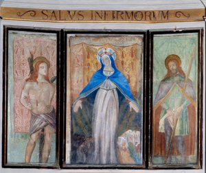 The Madonna, Saint Sebastian and Saint Roch by Unknown artist