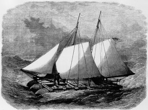 The "Nonpareil": American Lifeboat, Built of Rubber, and which Made the Crossing of the Atlantic, it is a Model that was Exhibited in the Field of Mars - in "Grand Album de l