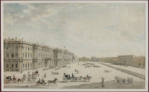 The Palace Square in Saint Petersburg by Unknown artist