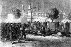 The Paris Commune in 1871: Execution of Federes at the Luxembourg Garden