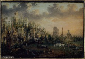 The Père-Lachaise cemetery, now in the 20th arrondissement, in 1835