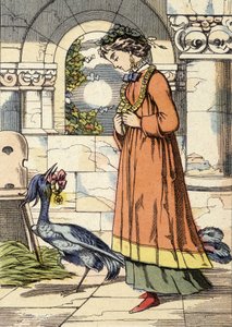 The Princess and the Blue Bird - illustration of the tale 
