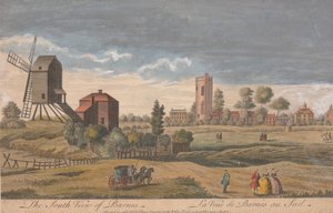 The South View of Barnes by Unknown artist