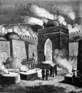 The Temple of Fire of Atesh-gah in Baku, Azerbaijan (19th century engraving)