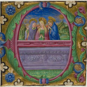 The Three Marys at the Tomb in a Historiated Initial "E" from a Choirbook by Unknown artist