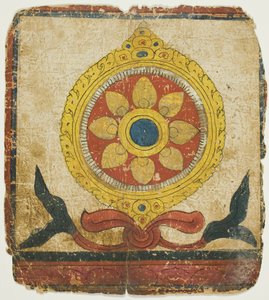The Wheel of Law (Dharmachakra), from a Set of Initiation Cards (Tsakali)