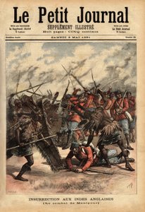 The battle of Manipur (or Manipur) (north east of India), from 24 to 26 April 1891, where British colonial forces and rebels of Maharajah Kullachandra Singh (died in exile in 1934), on the throne since 1890, abused his brother Surchandra Singh (reigned 188 by Unknown artist