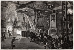 The Drummer Hammer at the Forge by Unknown artist