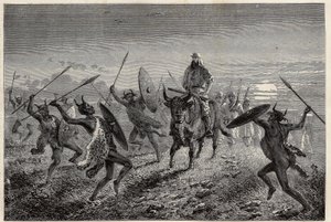 The escort assigned to the traveller Baker, performs a fantasia before leaving for Lake Albert by Unknown artist