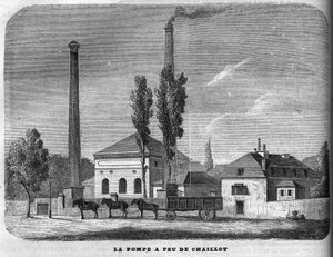 The Fire Pump of Chaillot in 1858. by Unknown artist